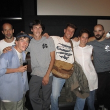The crew before the screening of Coping mechanism