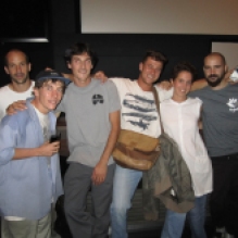 The crew before the screening of Coping mechanism